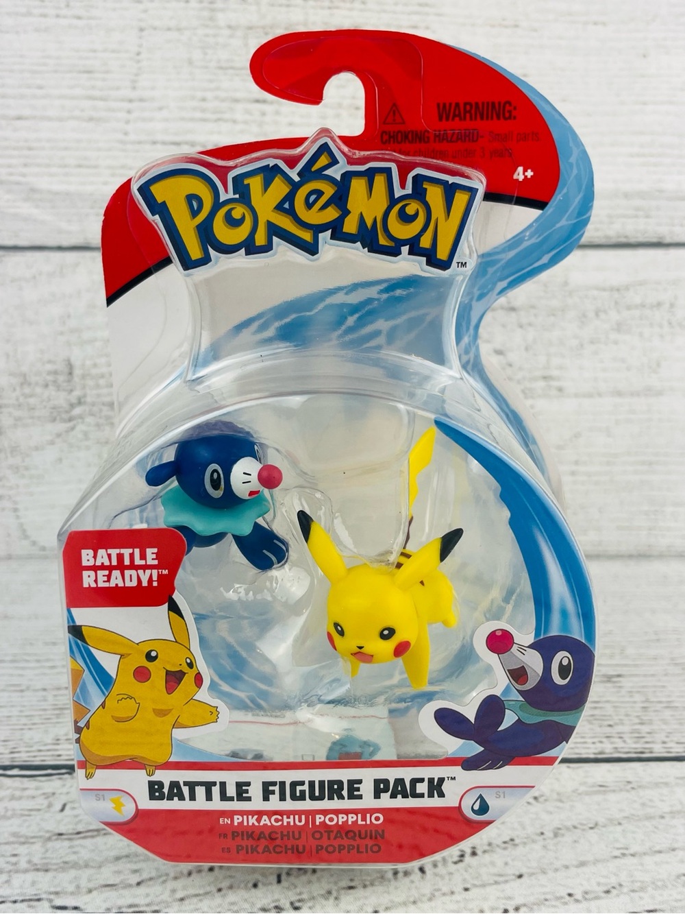 Pokemon Battle Figure Pack  PIKACHU & POPPLIO 2" Action Figures NEW